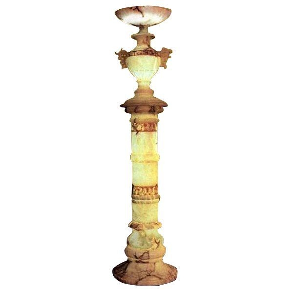 Fabulous hollywood regency style alabaster column urn floor lamp so
