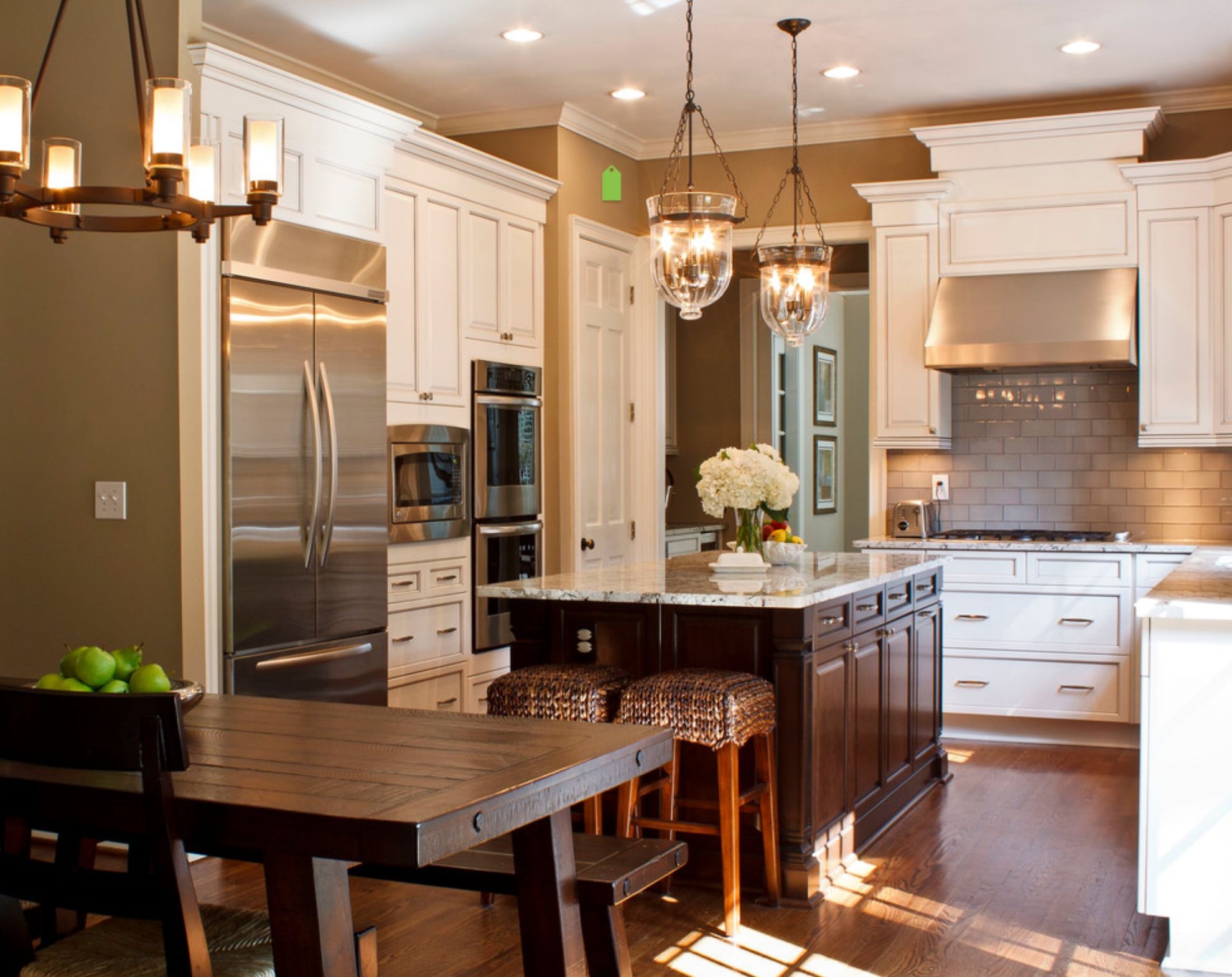 kitchen table with cabinets wheels