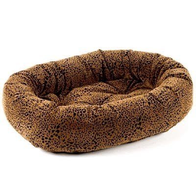 Leopard print dog bed 7
