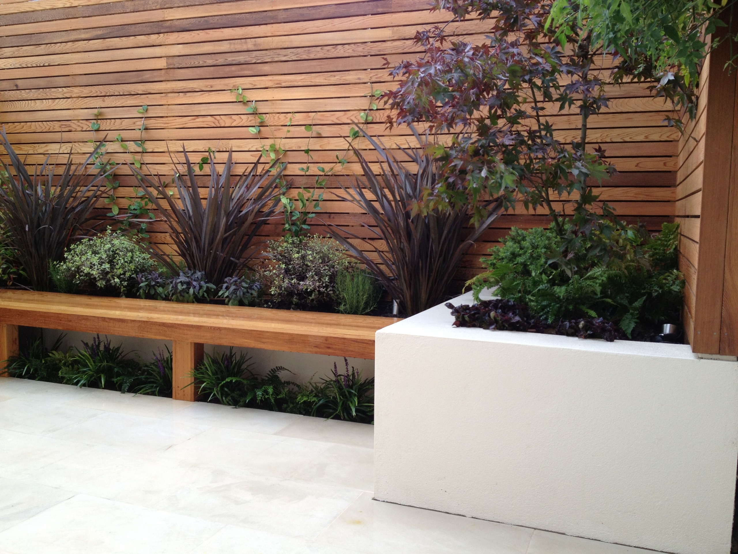 Modern patio bench 20