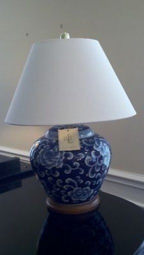 Nwt ralph lauren blue white porcelain lamp