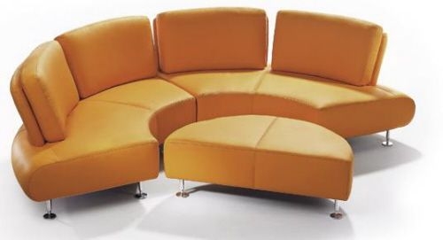 Round leather sofa 10