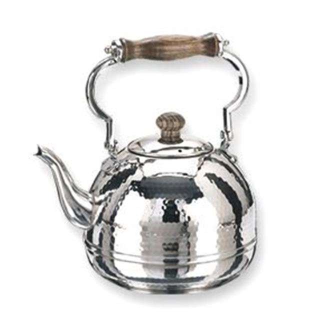 Stainless steel windsor whistling teakettle with wood handle