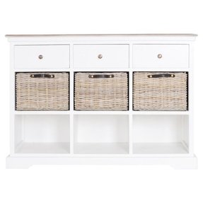 White Console Table With Baskets Ideas On Foter