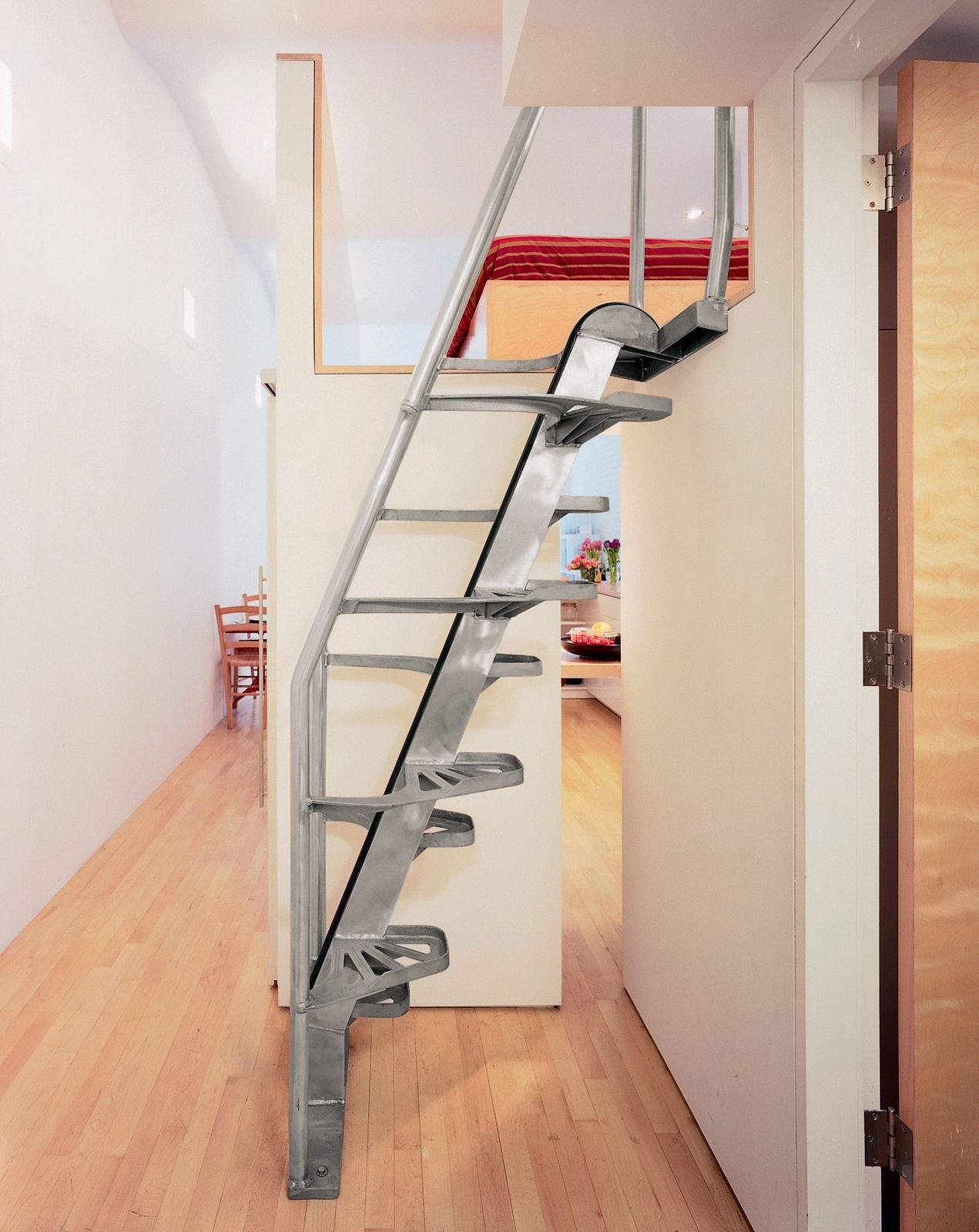 This loft stair is made by lapeyre stair it is