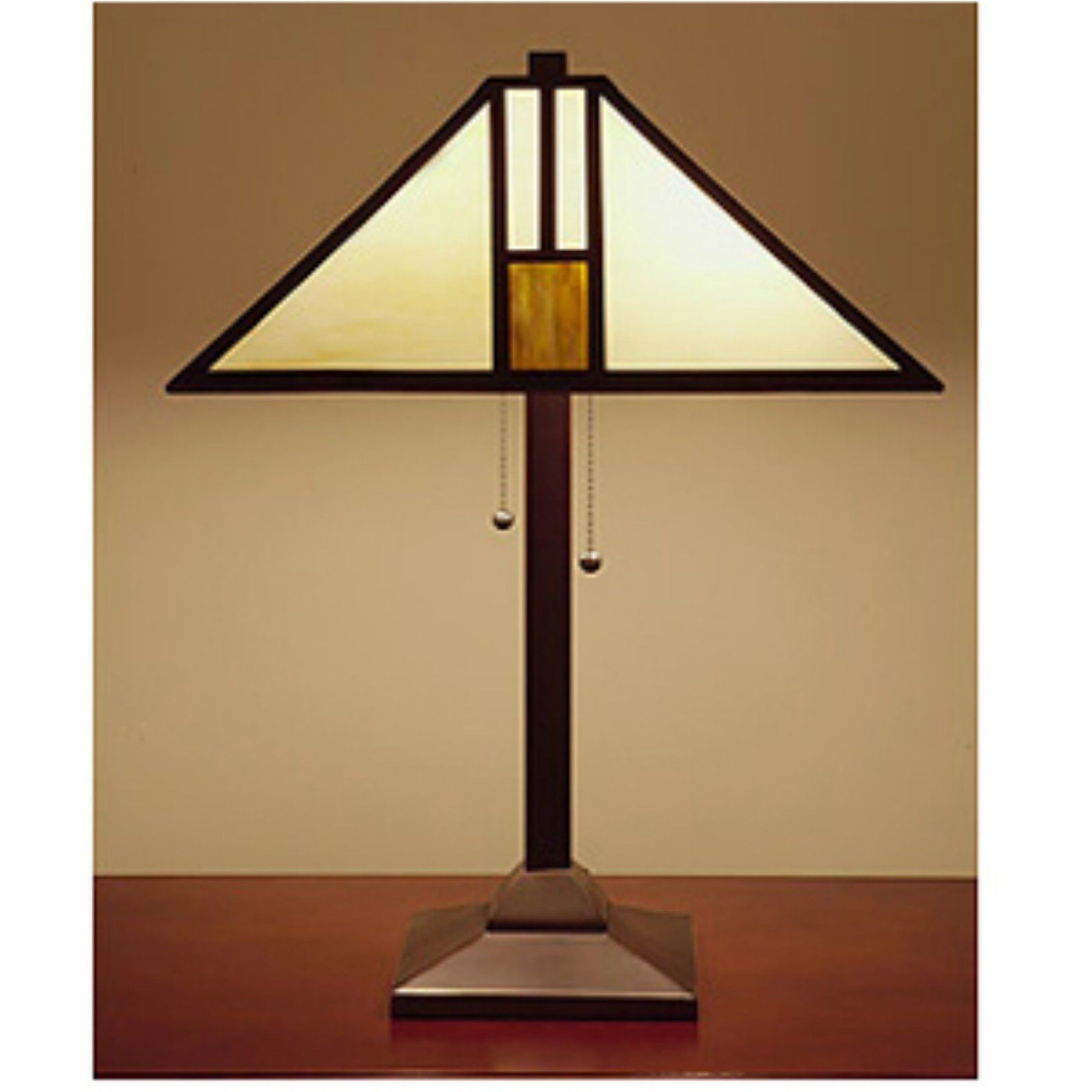 Tiffany Style White Mission Style Table Lamp
