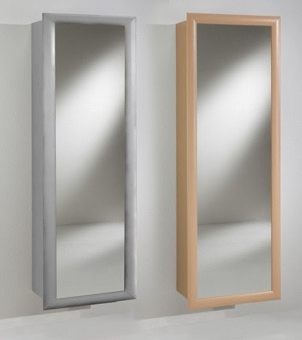 Home mirror door shoe storage cabinet silver or beech