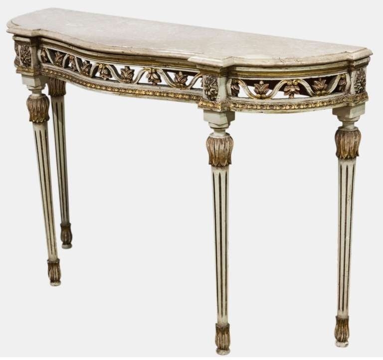 Italian console table marble top 2