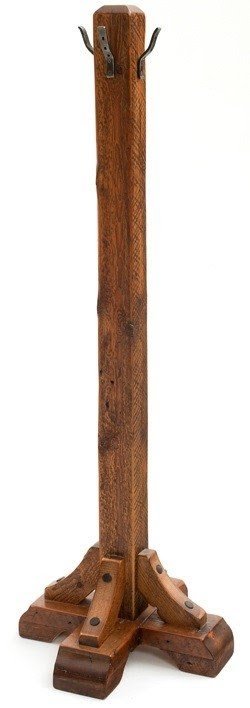 wooden coat shelf