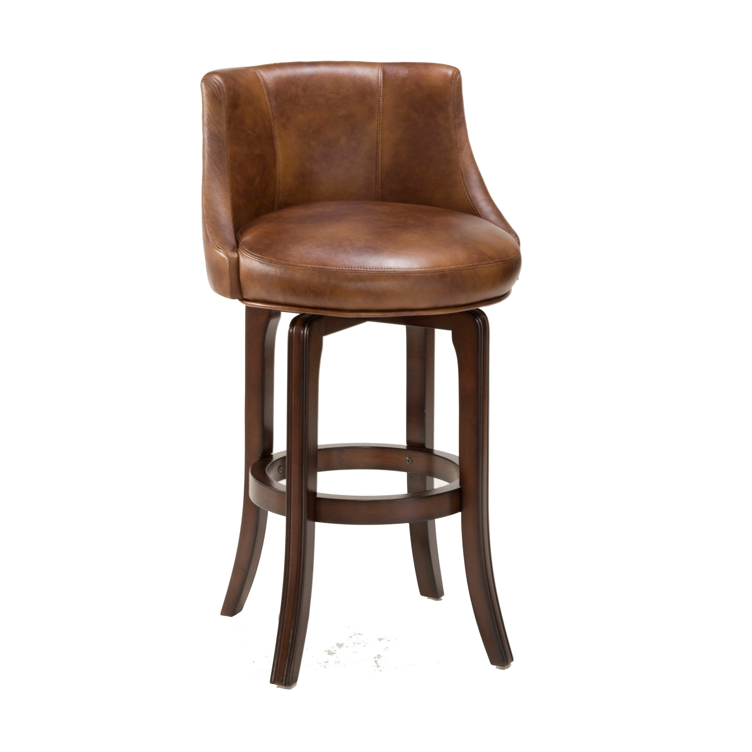 Leather swivel counter stools 2