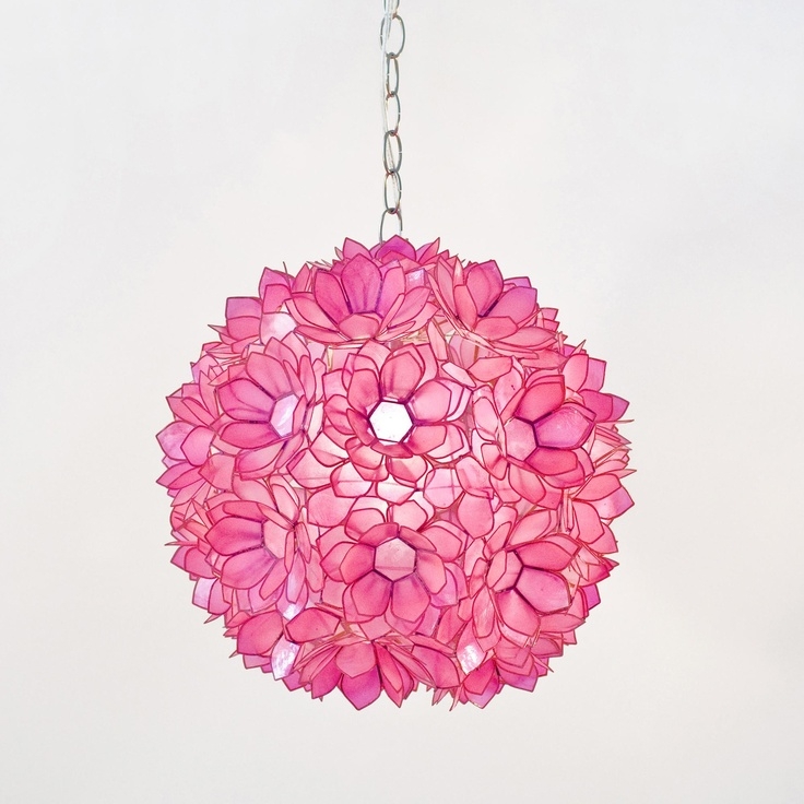 Pink flower chandeliers perfect for a little girls room