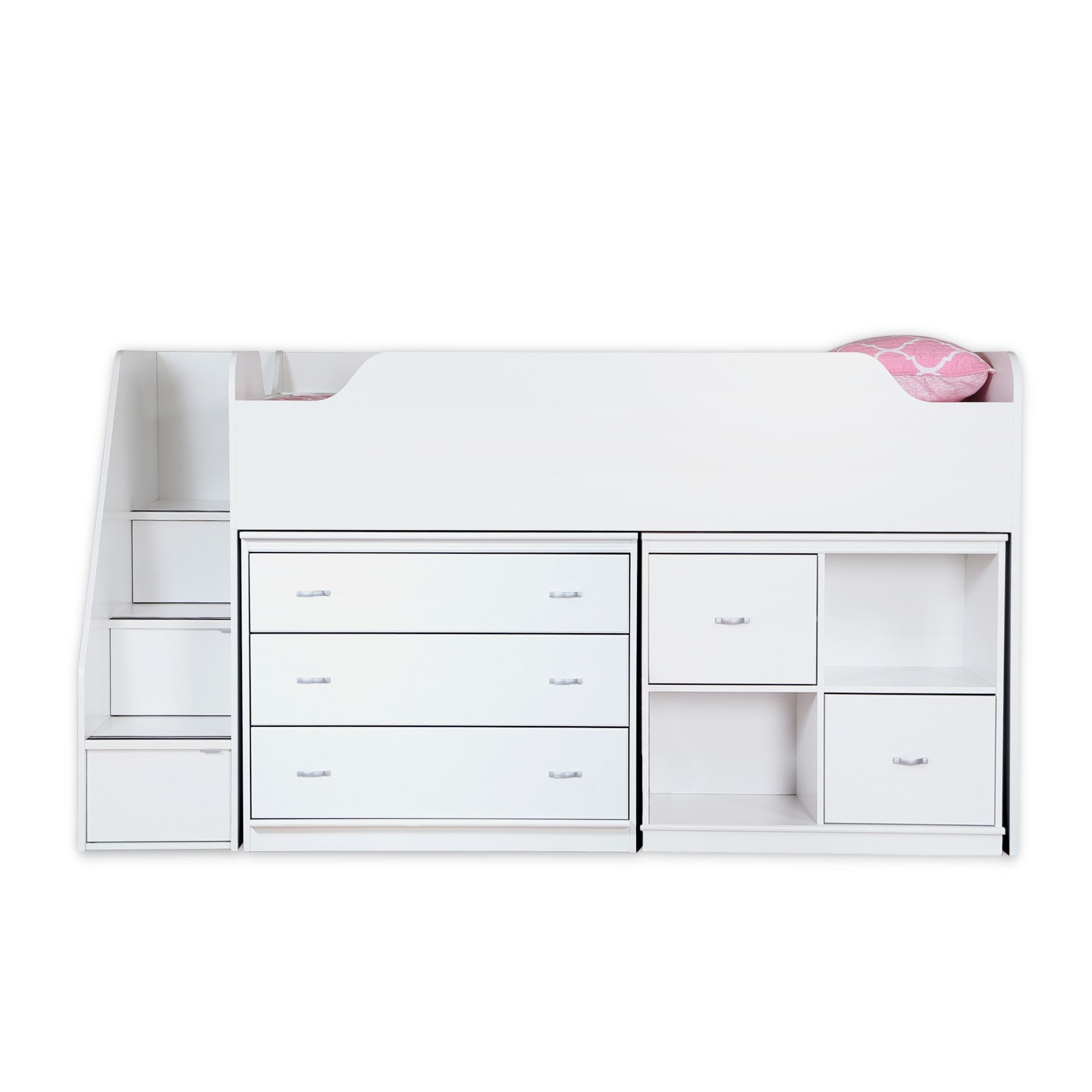 South shore mobby twin loft bed with trundle and storage