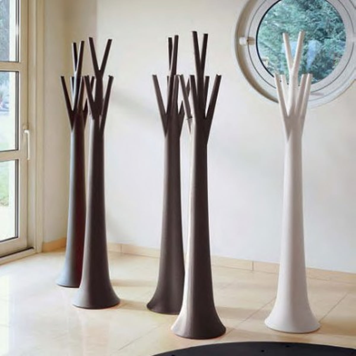 The tree coat stand was designed by mario mazzer for
