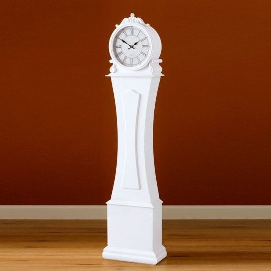 White grandfather clock available at http www blackwhitefurniture