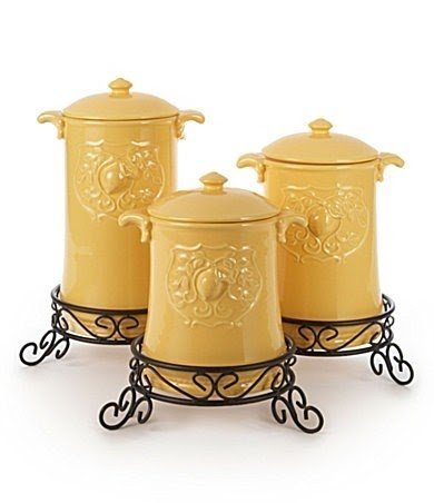 Yellow canister sets kitchen