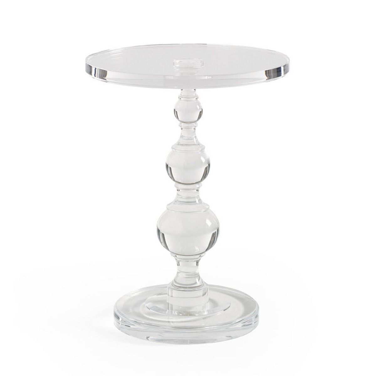 White acrylic deals end table