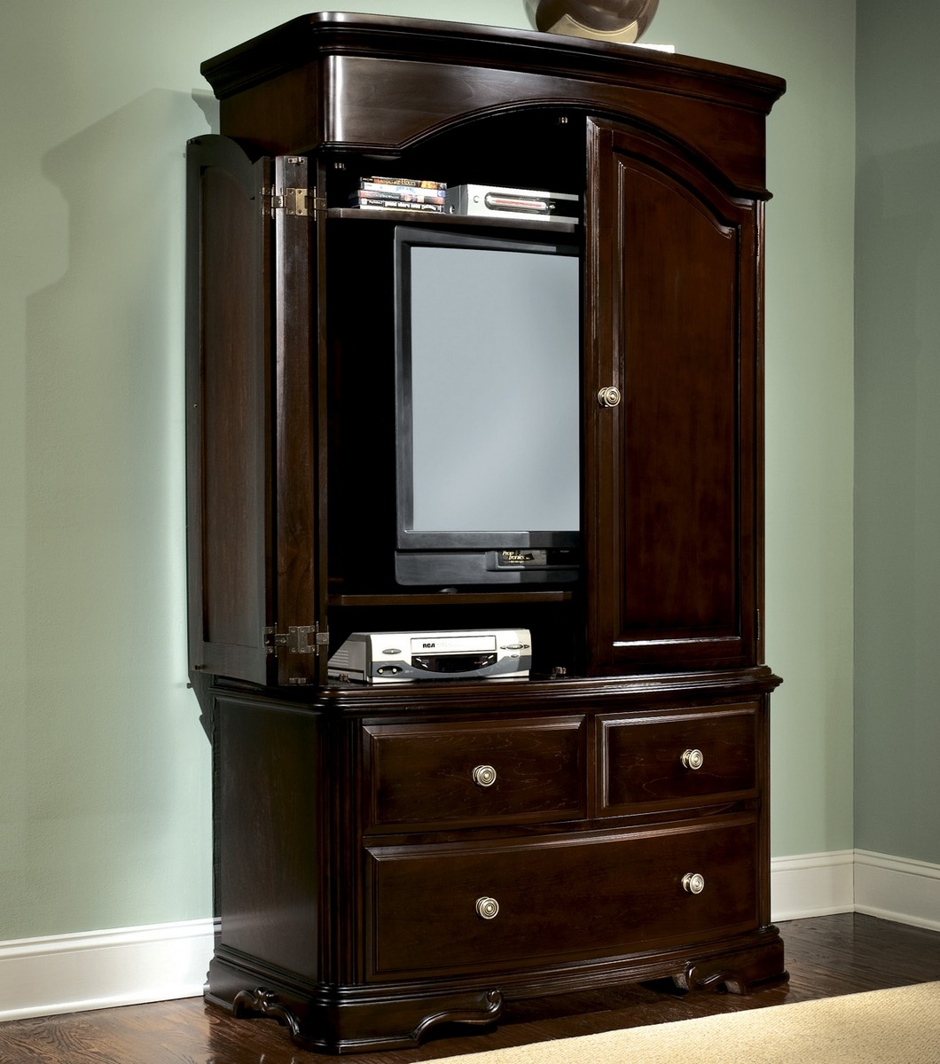 Entertainment armoire with doors 1