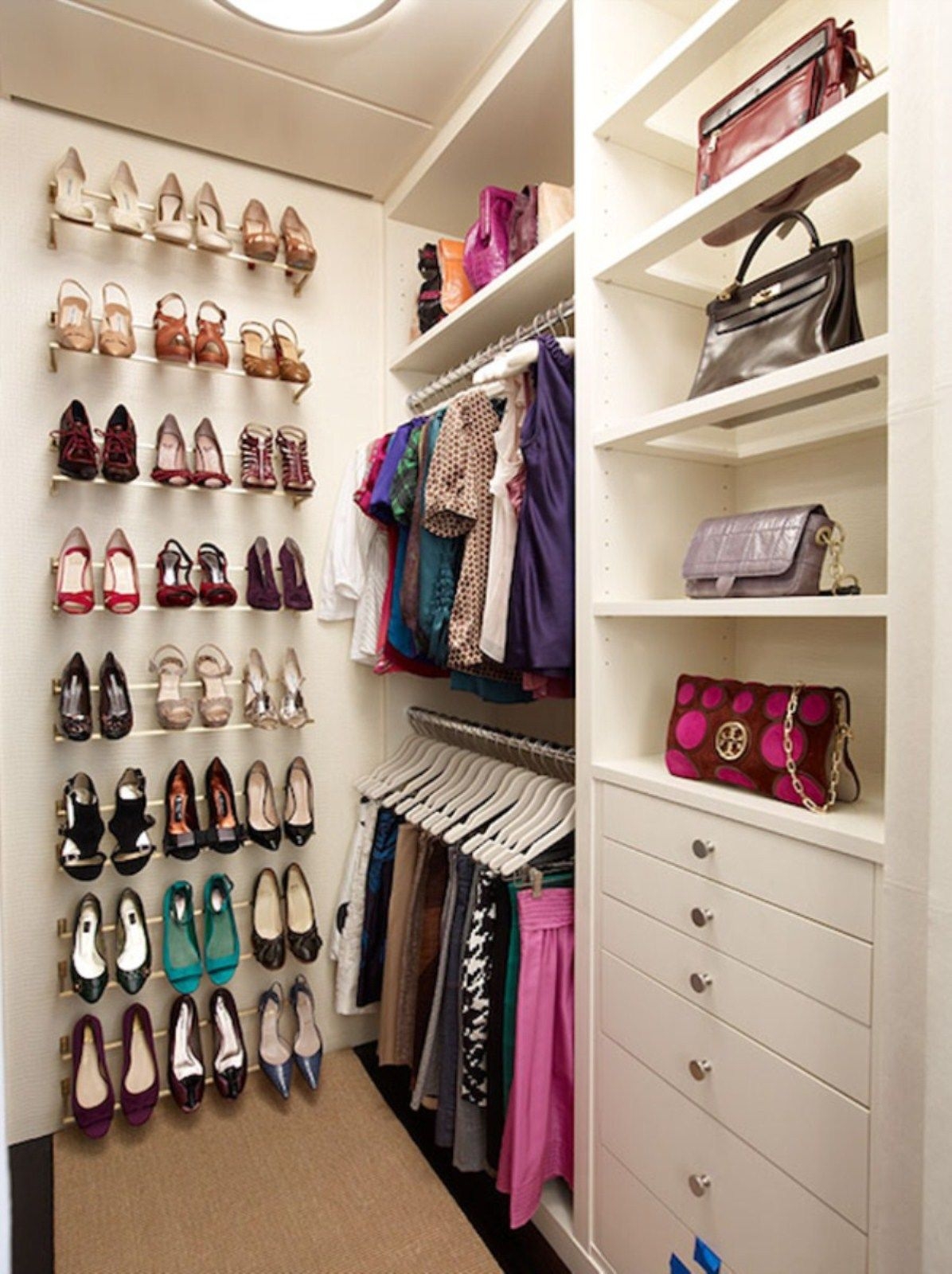 Small closet hot sale shoe storage