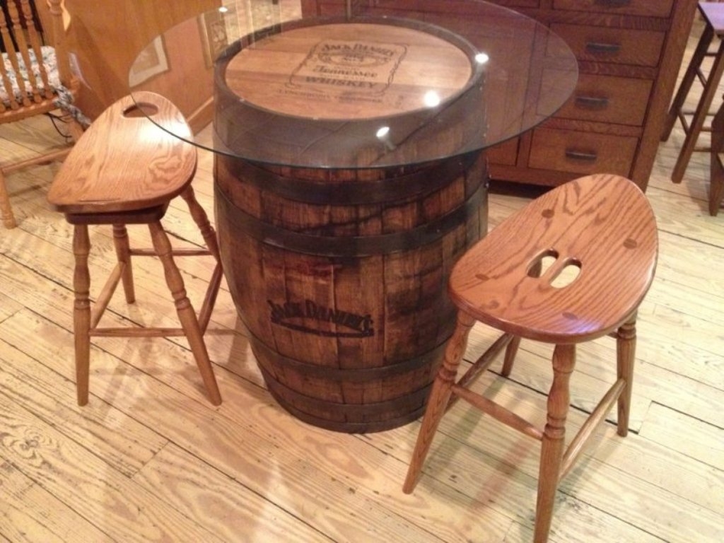Jack daniels barrel pub table