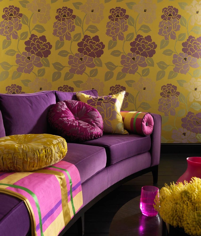 Purple living room furniture 1