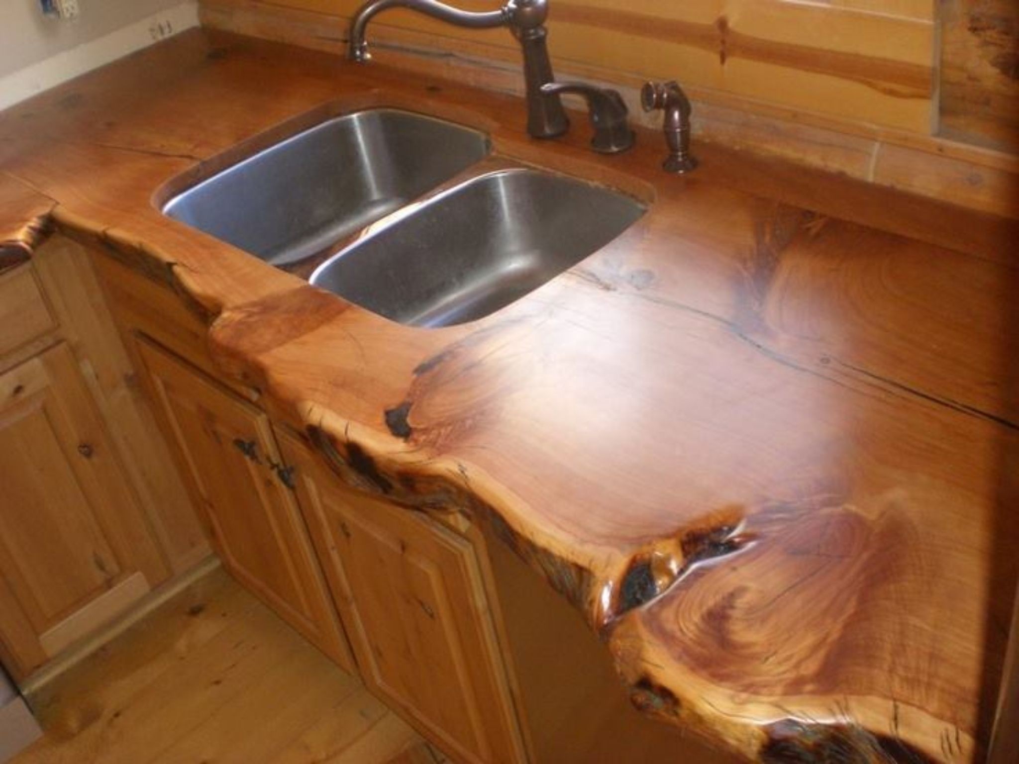 rustic wood bathroom sinks