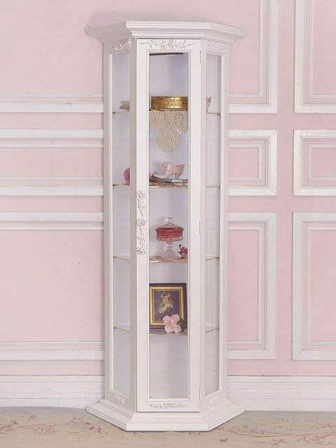 White Corner Curio Cabinet