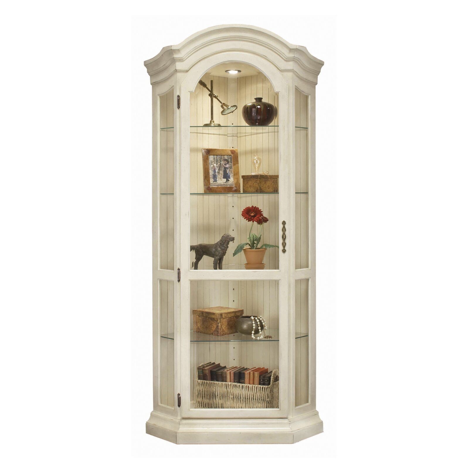 White curio corner cabinet 3