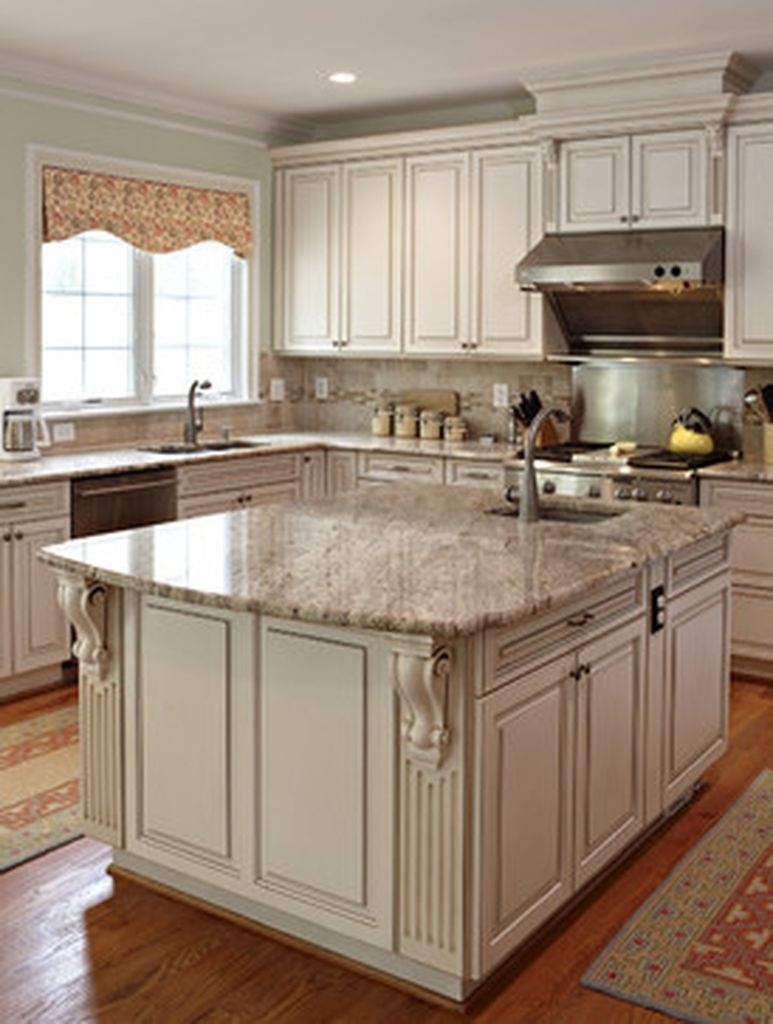 White Kitchen Island With Granite Top Foter