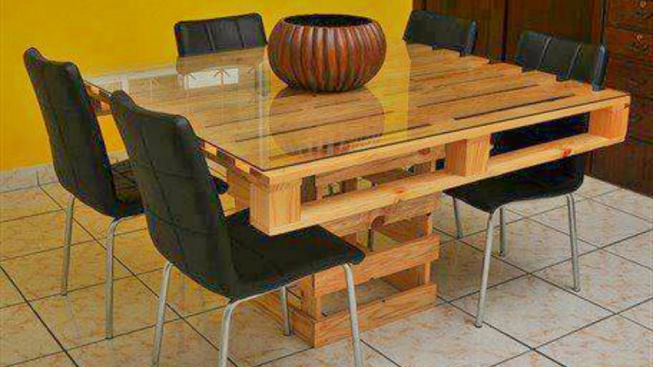 Wood dining table with glass top 12