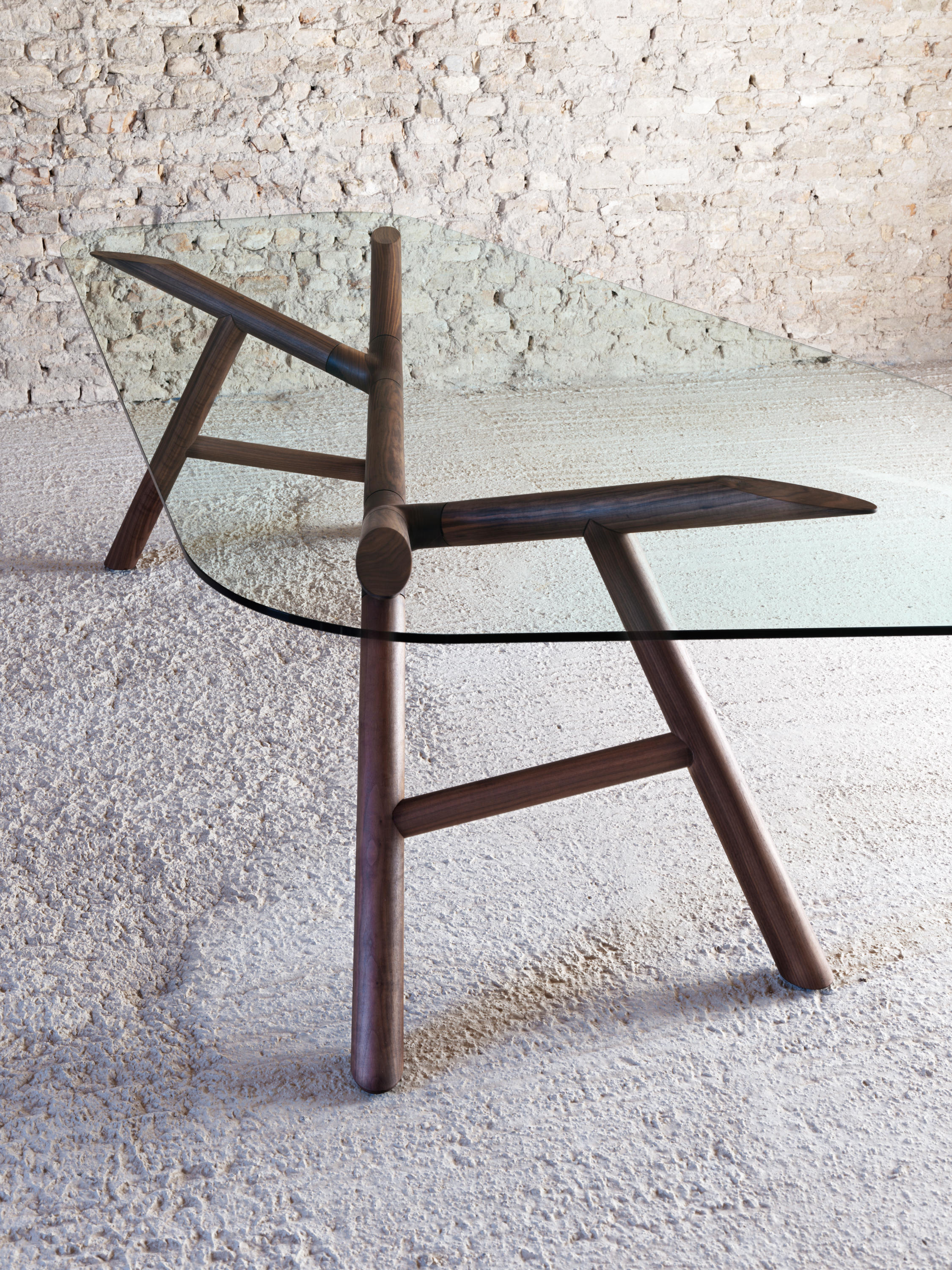 Wood dining table with glass top 21