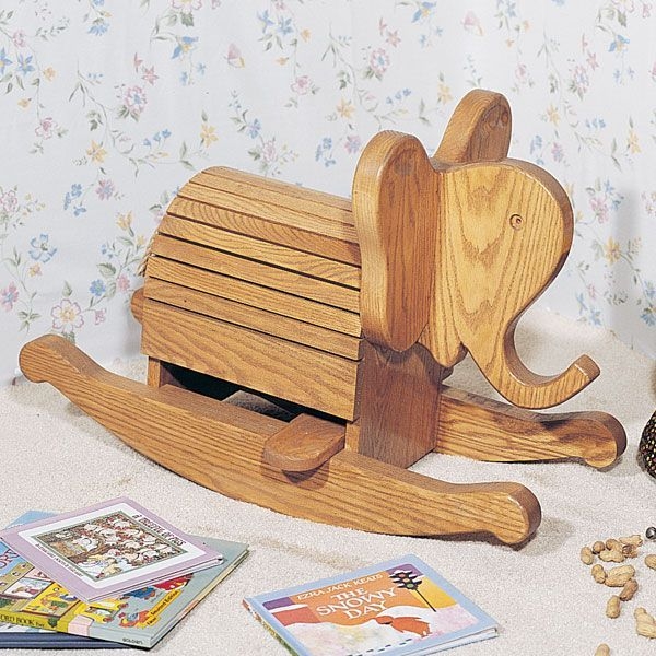 wooden rocking elephant