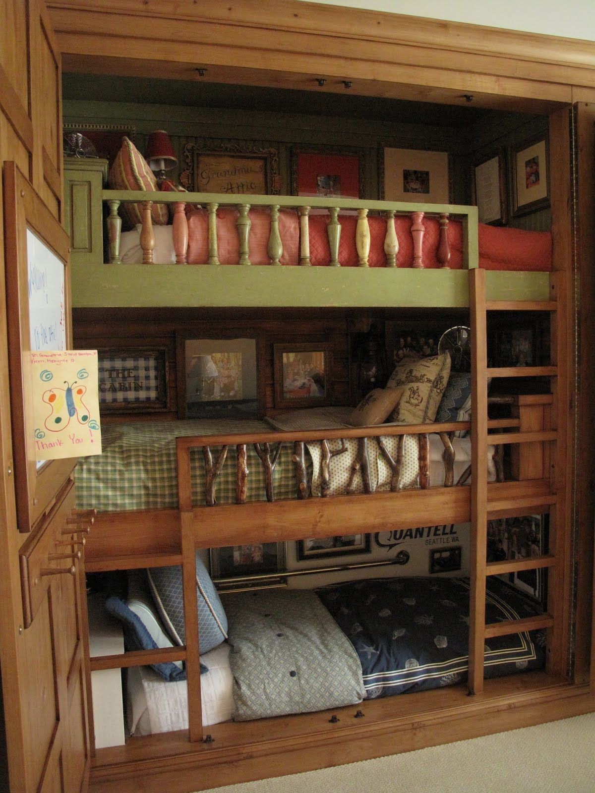 three person bunk bed