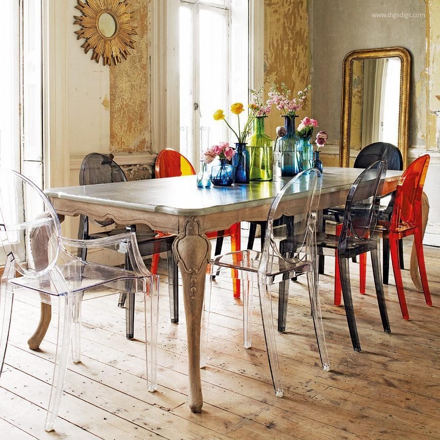 Acrylic dining chairs 13