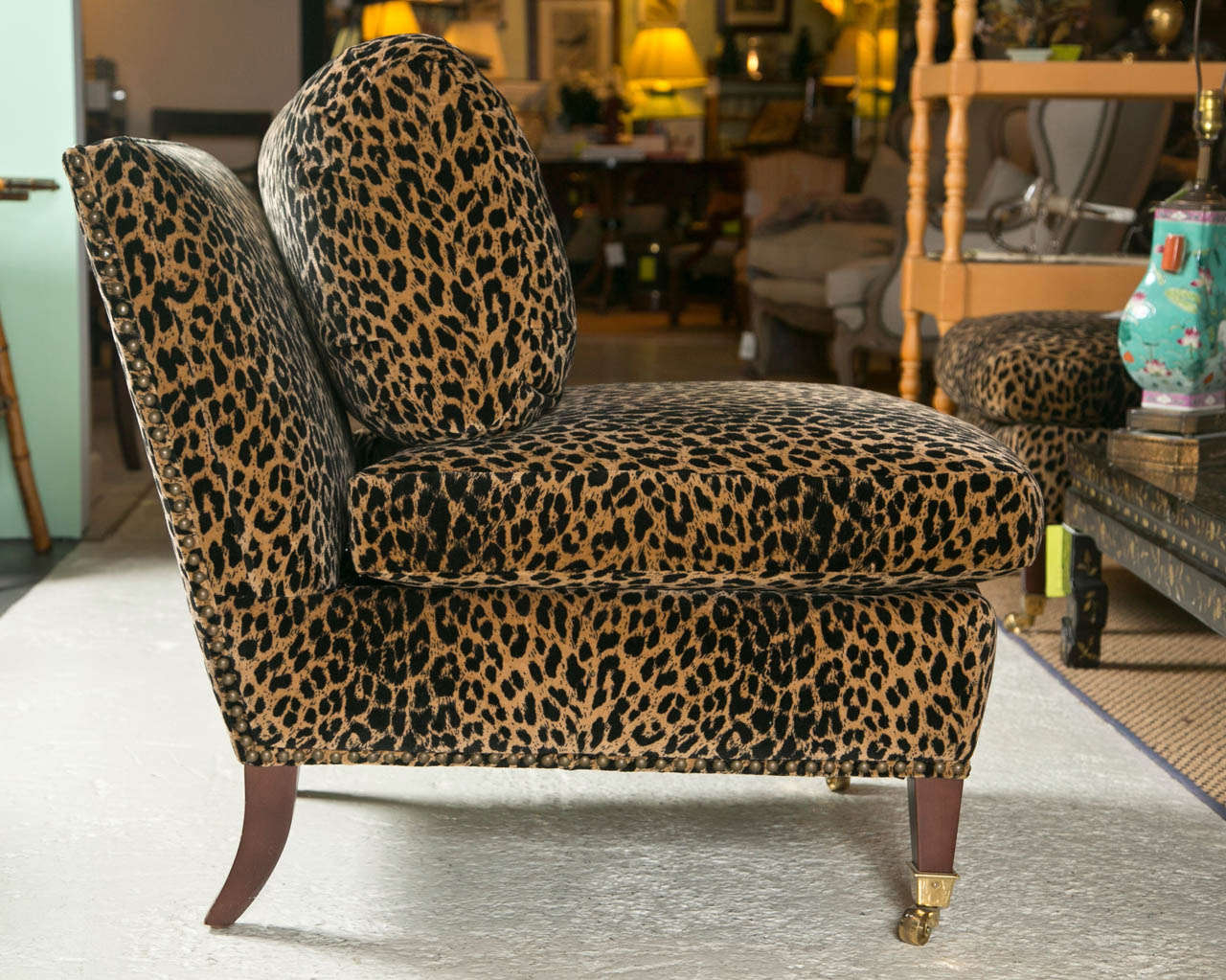 Animal print lounge online chair