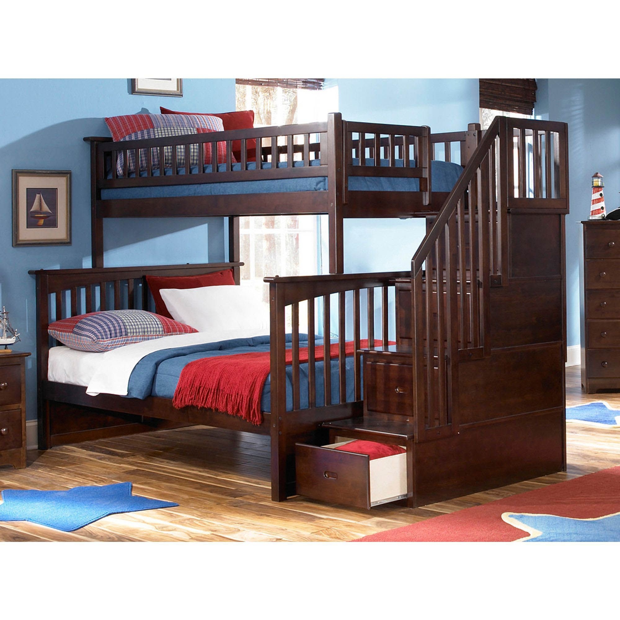 Twin Over Full Bunk Bed With Staircase Ideas On Foter