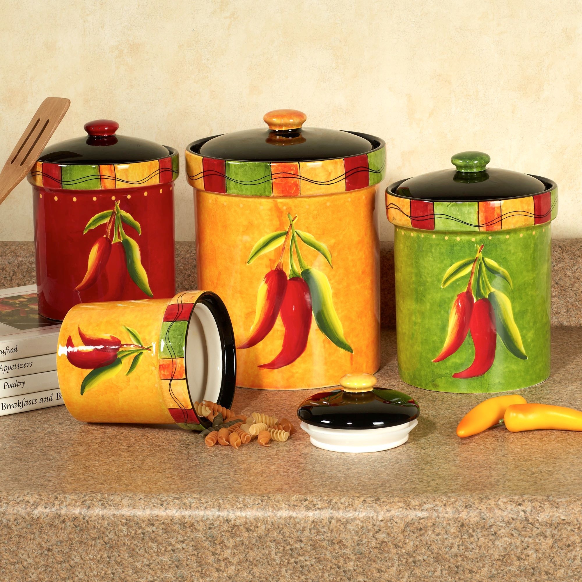 Contemporary kitchen canisters