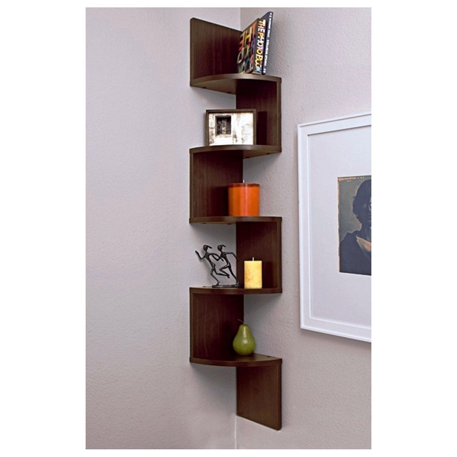 Furniture Of America Verena Contoured Leveled Display Cabinet Bookcase