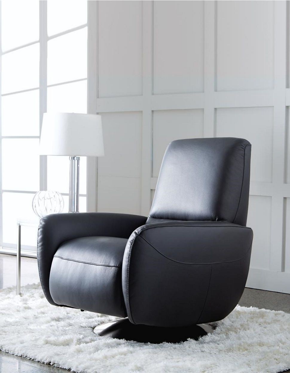 Home furniture franca leather swivel recliner hudsons bay