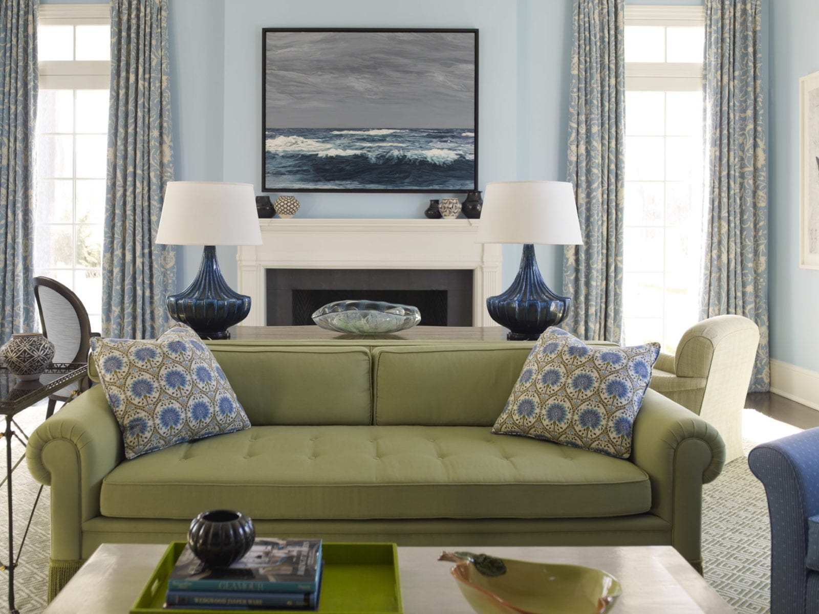 Lime green living room furniture