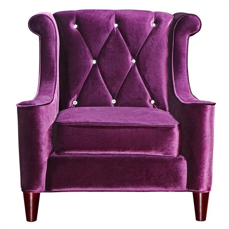 Purple velvet chair 2
