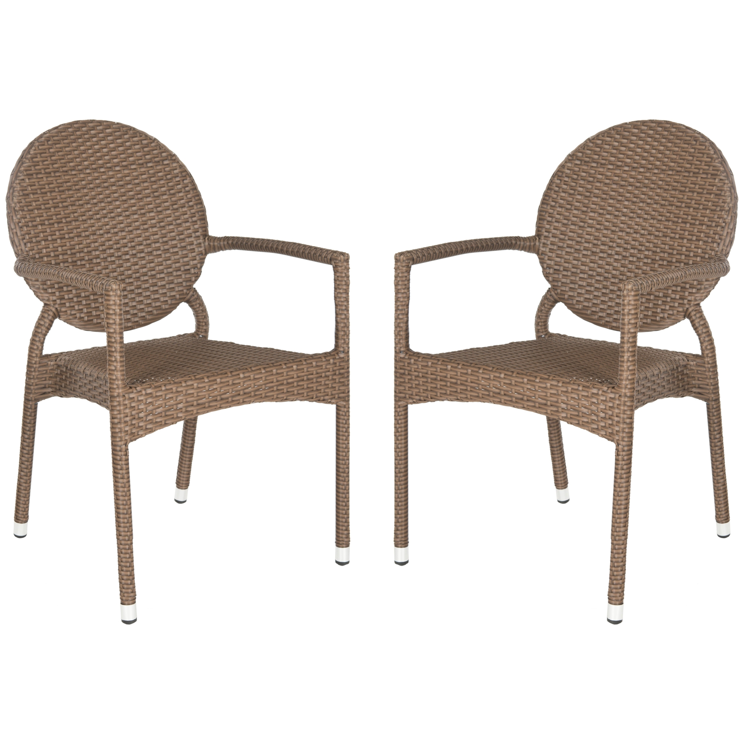 Wicker stacking arm chairs 9