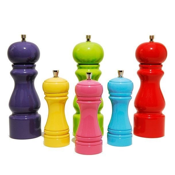 Colorful salt and clearance pepper shakers