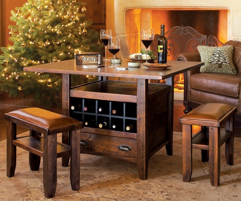 Table with wine rack underneath new arrivals