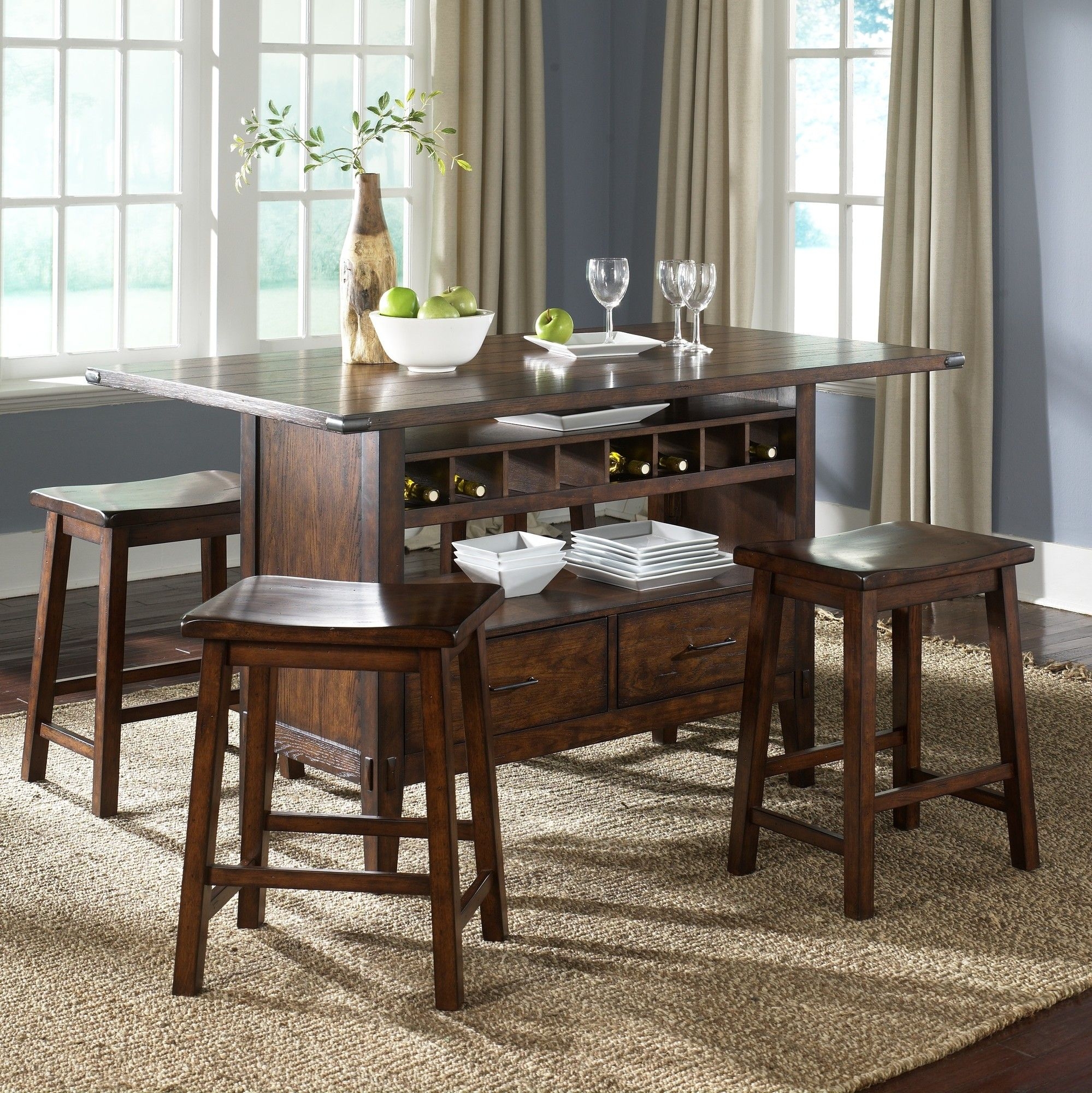 Dining table with wine storage 18