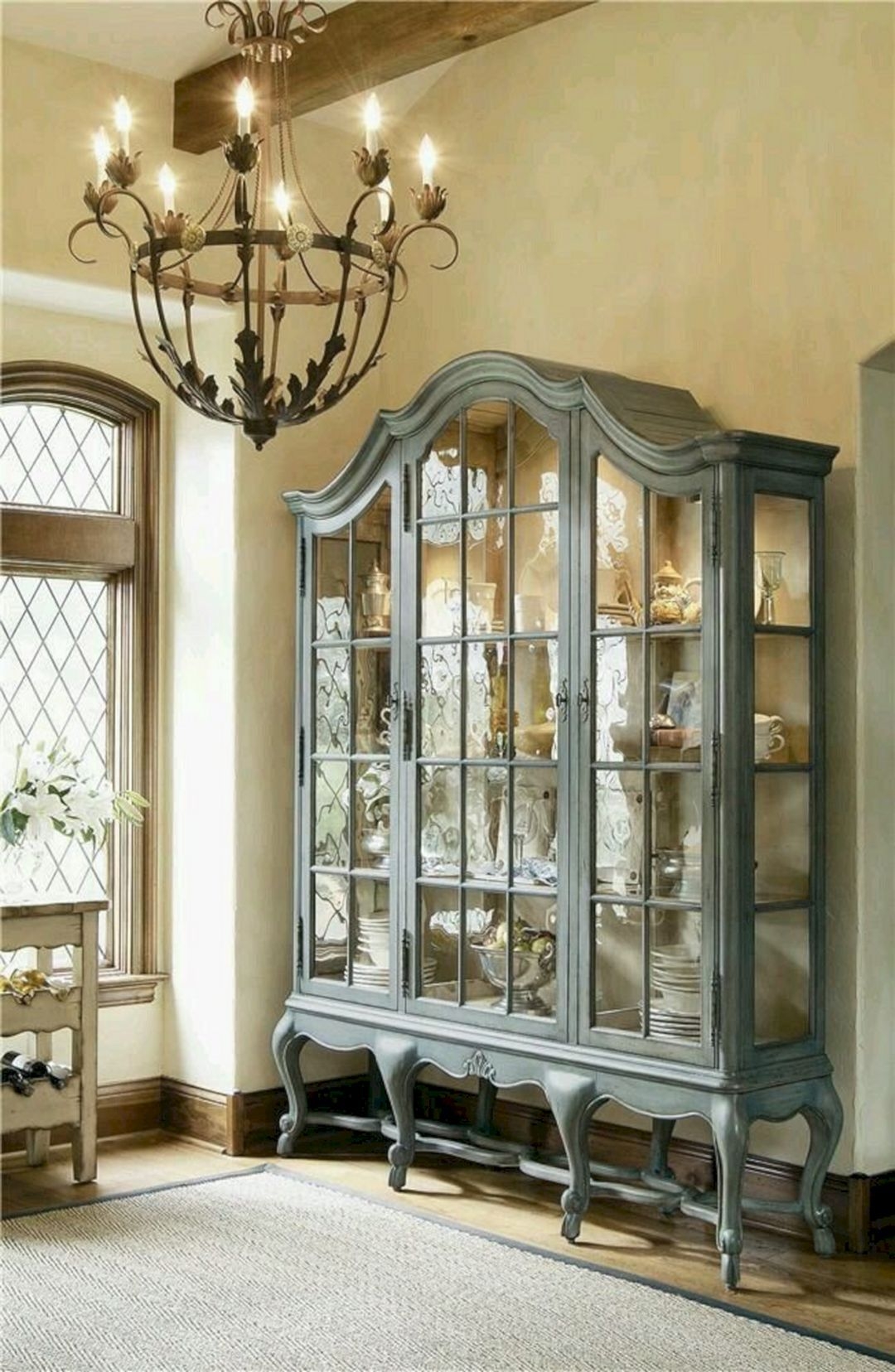French Country Corner Cabinet 