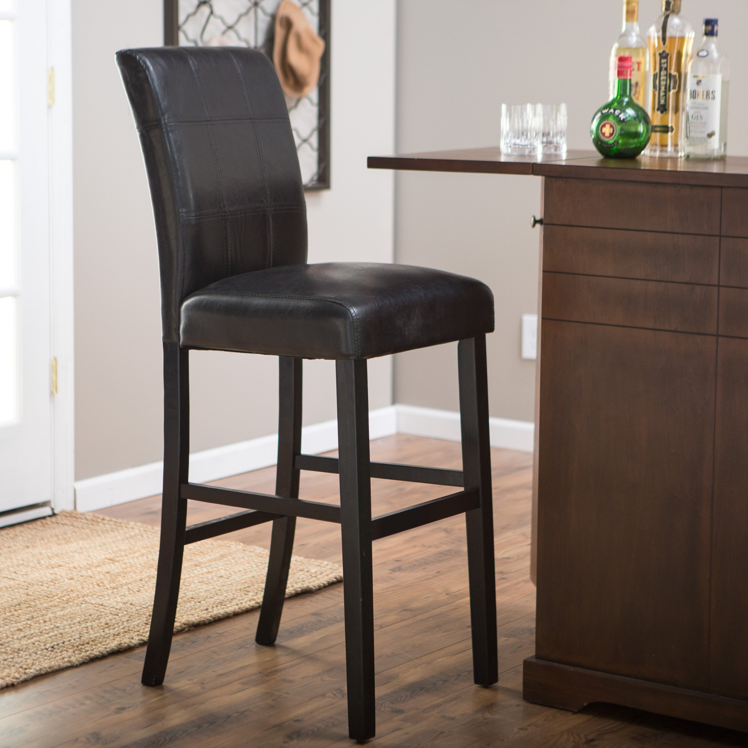 Leather bar stools with backs 15