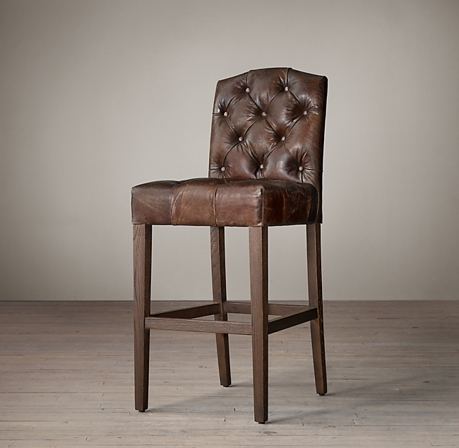 Leather bar stools with backs 2