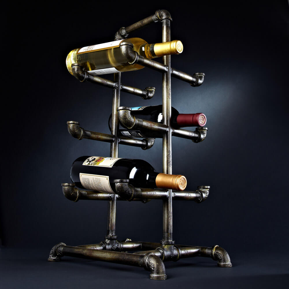 Metal wine bottle rack 7