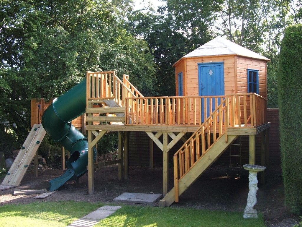 raised wooden playhouse