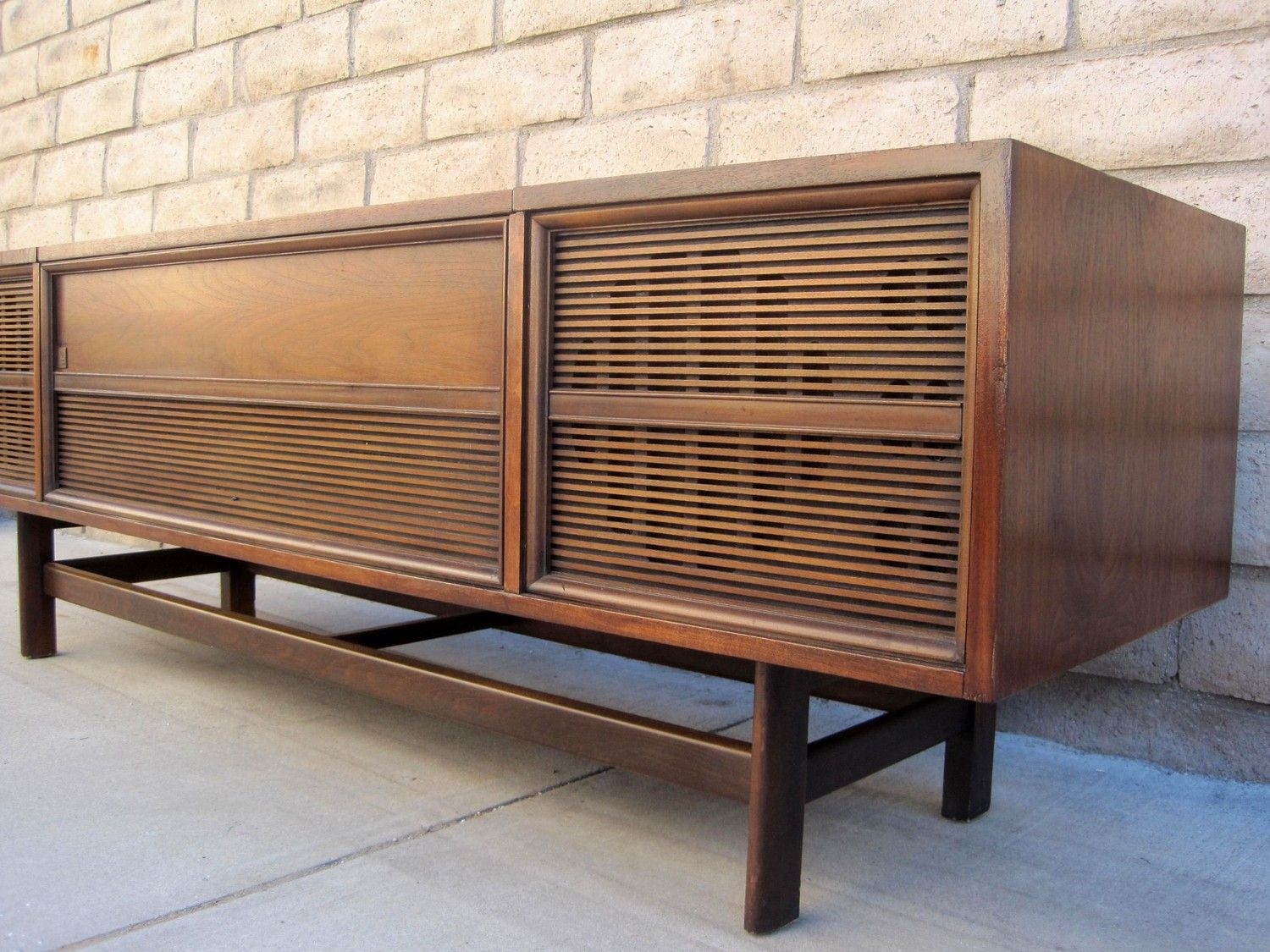 Sold Mid Century Wood Stereo Console Tv
